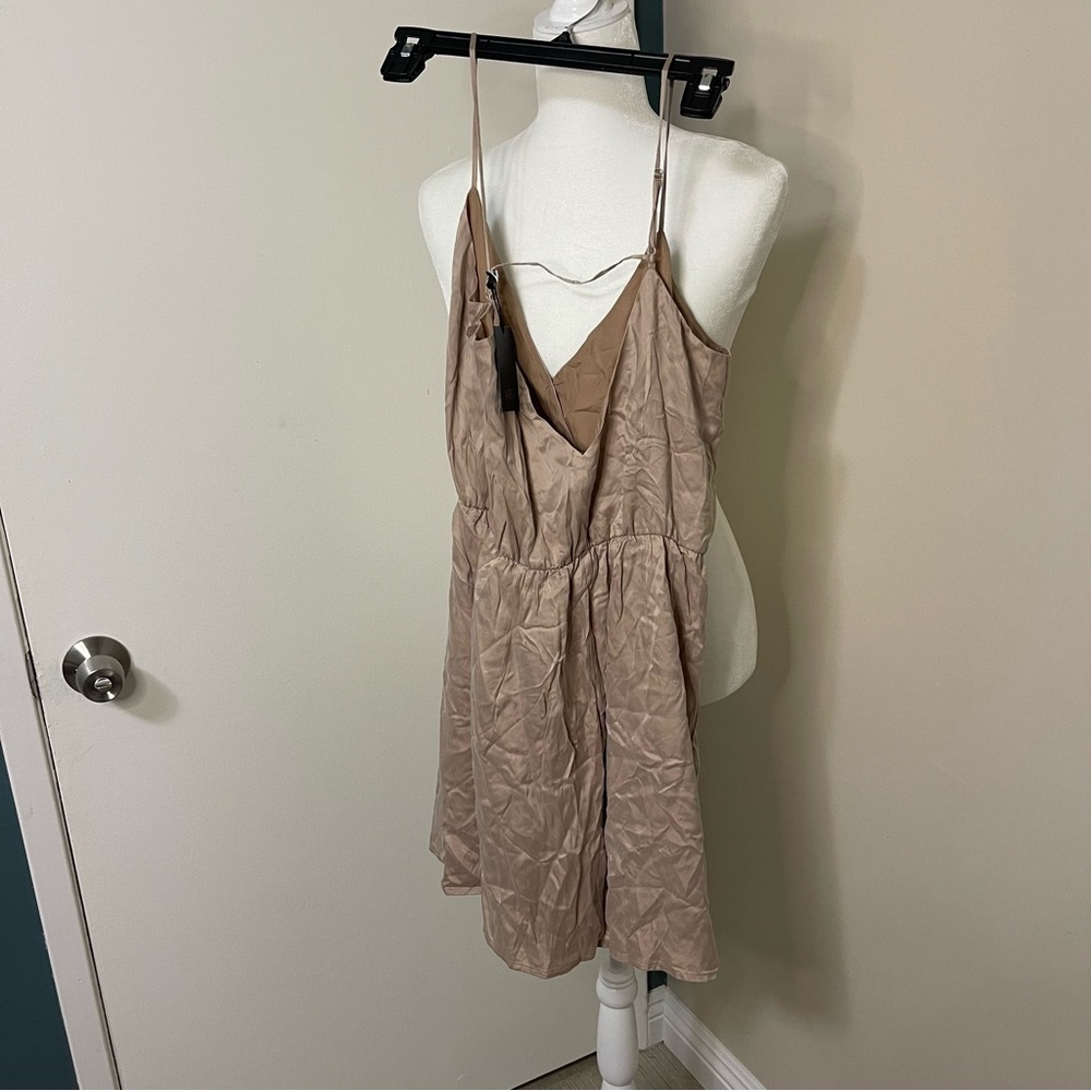 NWT womens nbd champagne dress